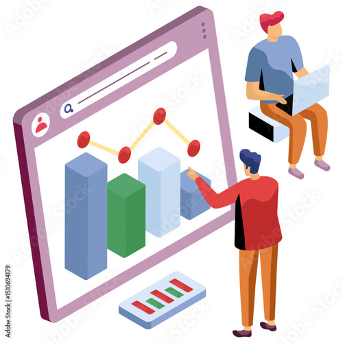 Premium design illustration of business data analytics 
