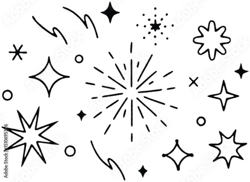 Celestial Sparkles: A radiant collection of stars and bursts, perfect for adding a touch of magic and brilliance to any design.