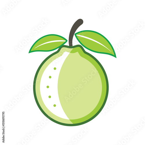 vector illustration of a guava