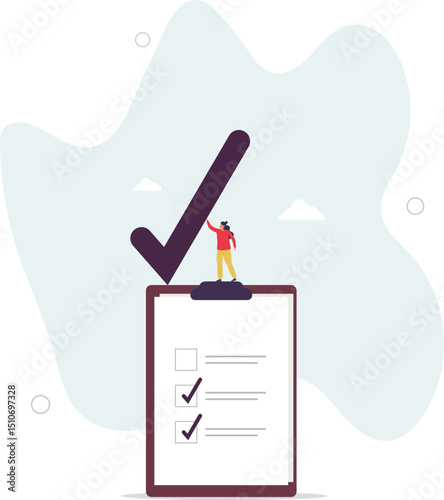 Self assessment, evaluate yourself for personal development or work improvement concept. character life .