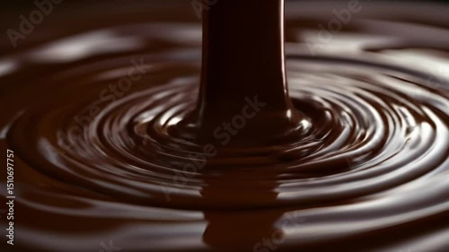 Chocolate Syrup Swirling in Detail