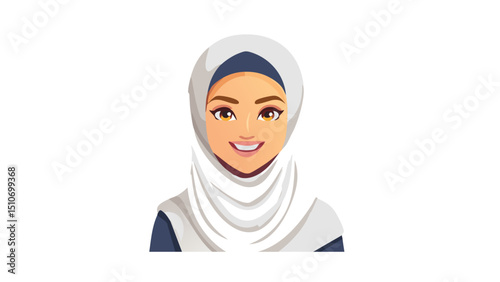 Elegant Arab Woman Avatar in Traditional Attire
