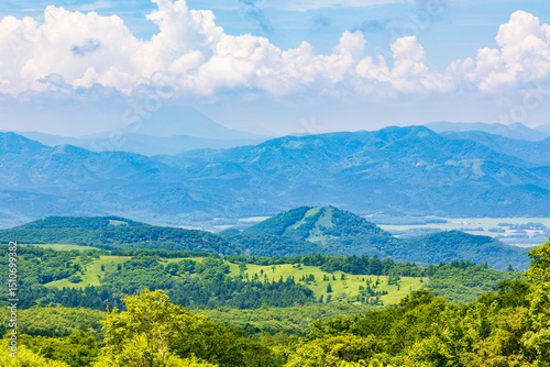 日本の風景・夏　北海道弟子屈町　摩周湖第一展望台からの眺望