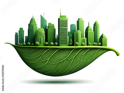 Green city sustainable urban landscape eco friendly