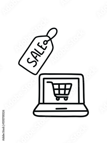 e-shop sale, laptop price tag