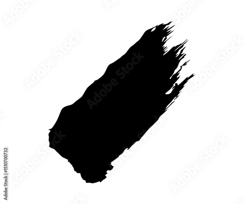 Paint bold brush stroke. Black brush stroke, abstract grunge texture vector design and illustration.  

