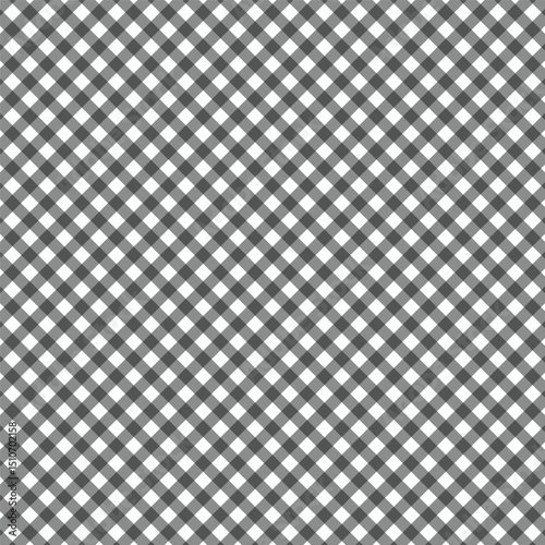 2 Color Horizontal, Vertical, Diagonal Plaid Seamless Pattern | Checkered Background Design for Fabric, Digital Print, Wallpaper and Textile