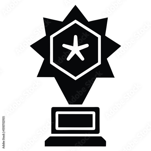 Game developer element isolated indie game award trophy on white background