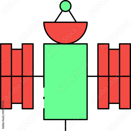Satellite single icon vector illustration