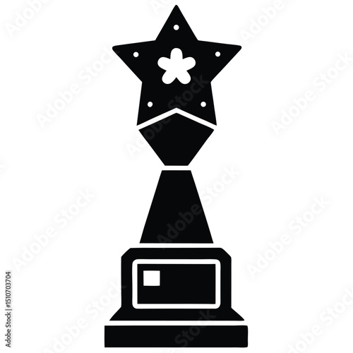 Game developer element isolated indie game award trophy on white background