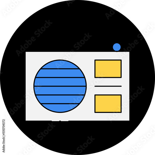 Radio single icon vector illustration