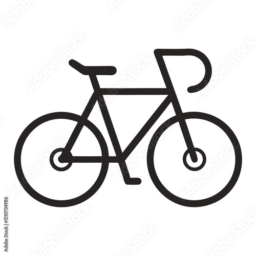 Simple line drawing of a road bicycle