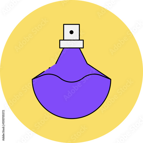 French perfume single icon vector illustration