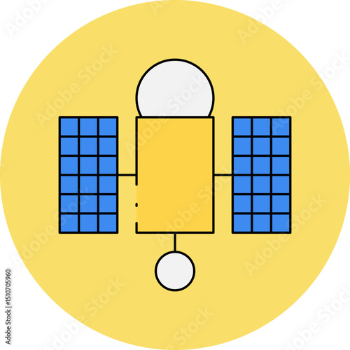 Satellite signaling single icon vector illustration