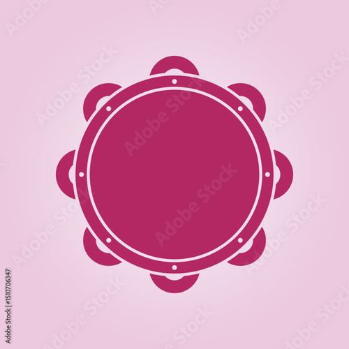 Tambourine trendy artwork good abstract vector illustration colorful practical design