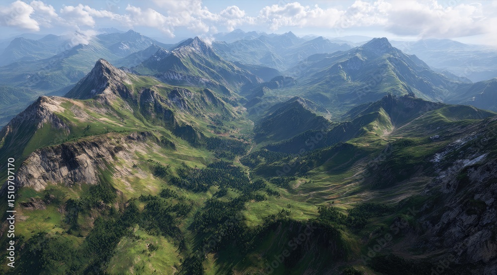 Fototapeta premium view of the mountains