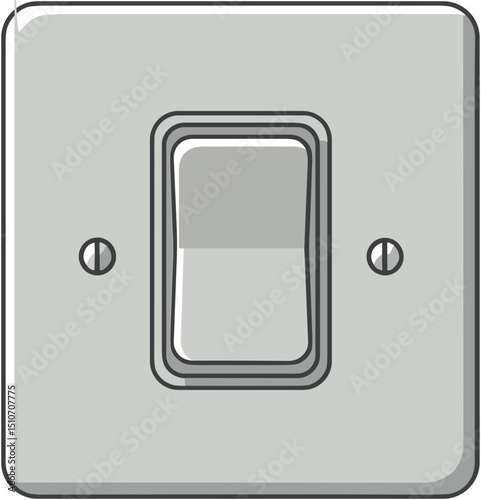Light switch in modern design with neutral color scheme  