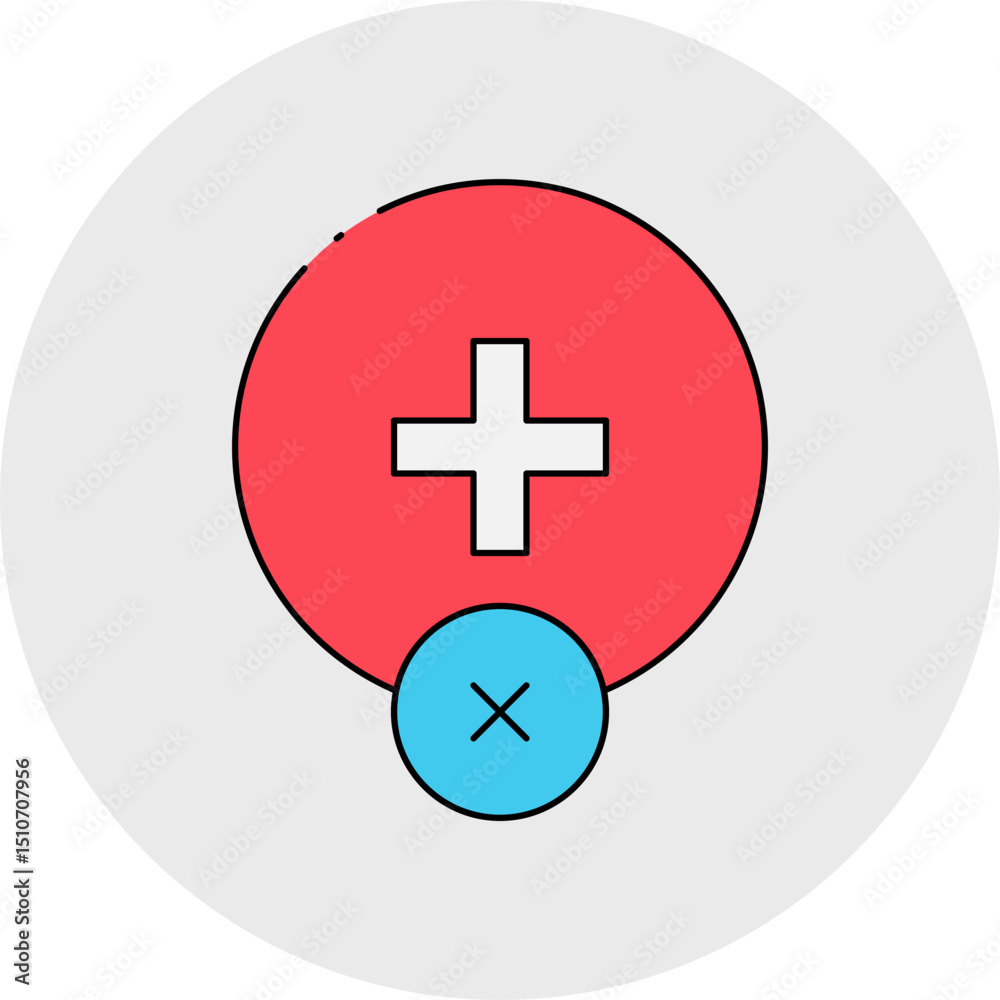 Obraz premium Add button single icon vector illustration