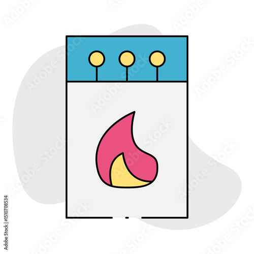 Matchbox single icon vector illustration