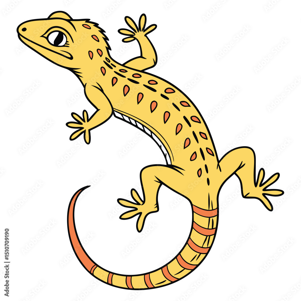 Naklejka premium Gecko tattoo on white background, gecko icon, gecko vector, vector gecko, gecko icon design, Adobe Illustrator Artwork