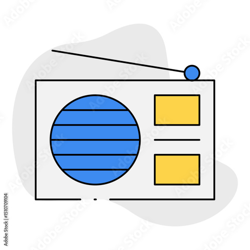 Radio single icon vector illustration