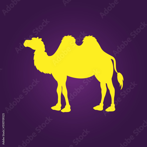 Camel trendy artwork elegant abstract vector illustration colorful practical design