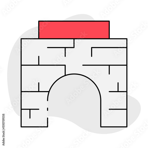 Wall single icon vector illustration