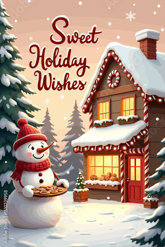 christmas music poster, christmas party poster, christmas poster background, santa poster, happy holidays poster, christmas poster greeting card, christmas, winter, holiday, landscape, illustration, x