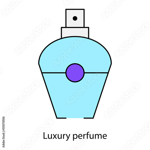 Luxury perfume single icon vector illustration