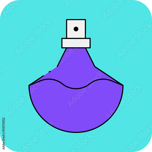 French perfume single icon vector illustration