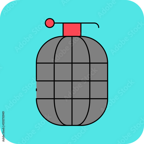 Grenade single icon vector illustration
