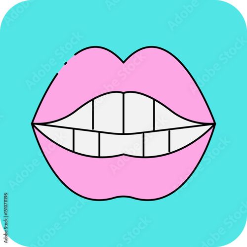Mouth single icon vector illustration