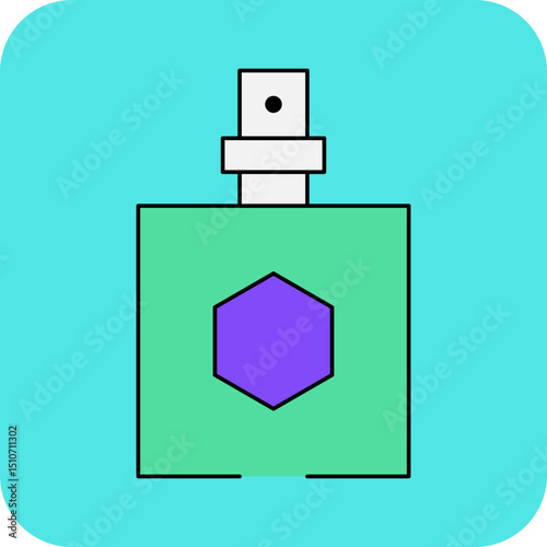Perfume fragnance single icon vector illustration