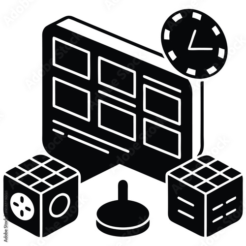 game developer element isolated ui wireframe on white background