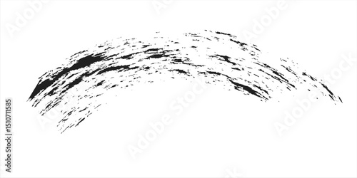 Straight thick vector lines. Black hand drawn brushstroke text boxes. Chinese, Korean, Japanese calligraphy brushstroke set. Rough grunge thick gouache paint texture. Sketchy ink rectangle textboxes
