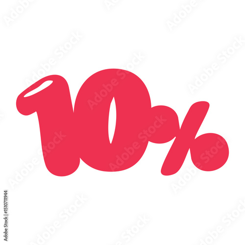 10% Discount in Bold Red Font