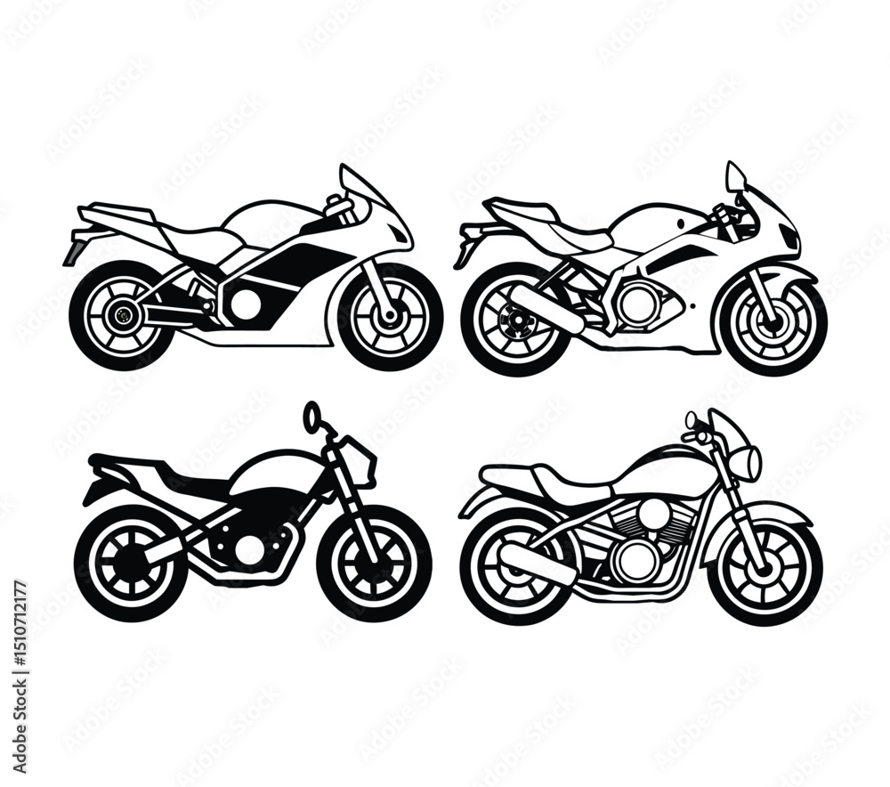 Obraz premium Sport Bike Vector Graphic Racing Style.