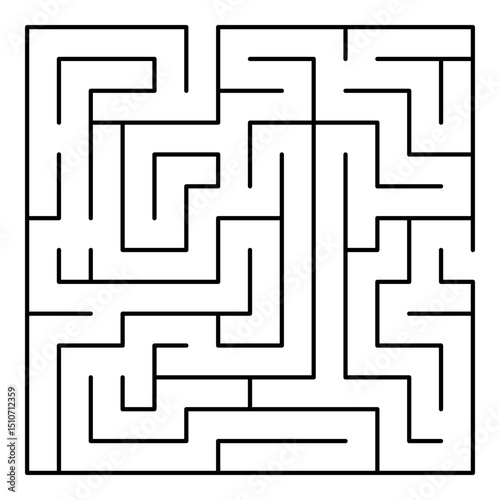 Square Labyrinth. Developing Attentiveness. Puzzle. Development of intelligence and attentiveness