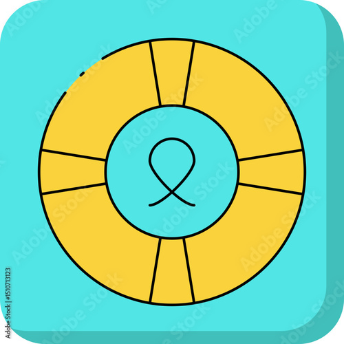 Lifebuoy single icon vector illustration