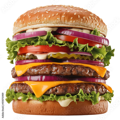 hamburger isolated on white