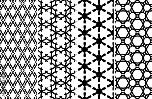 Geometric seamless patterns collection ideal for textile design projects wallpapers wrapping paper surface textures and backgrounds