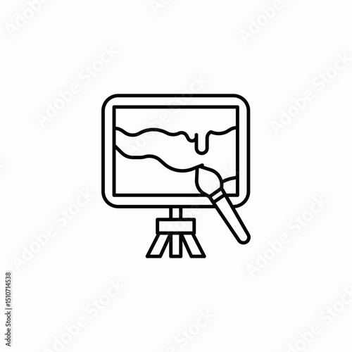 canvas painting icon sign vector