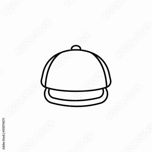 cap hat headpiece icon sign vector