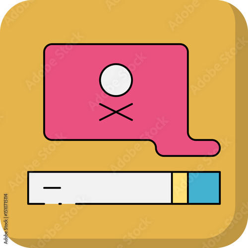 Smoke single icon vector illustration
