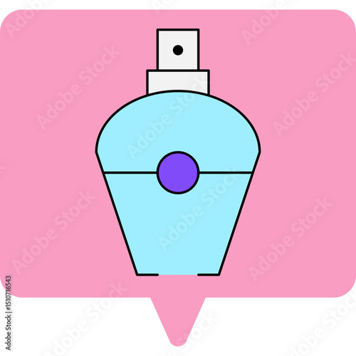 Luxury perfume single icon vector illustration