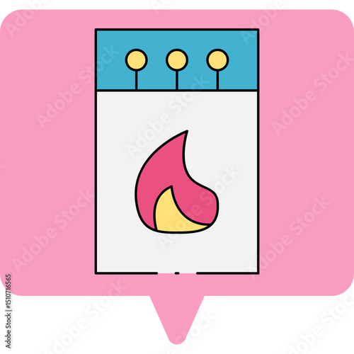 Matchbox single icon vector illustration