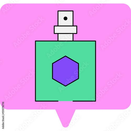 Perfume fragnance single icon vector illustration