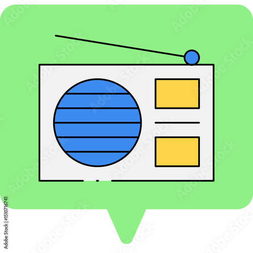 Radio single icon vector illustration