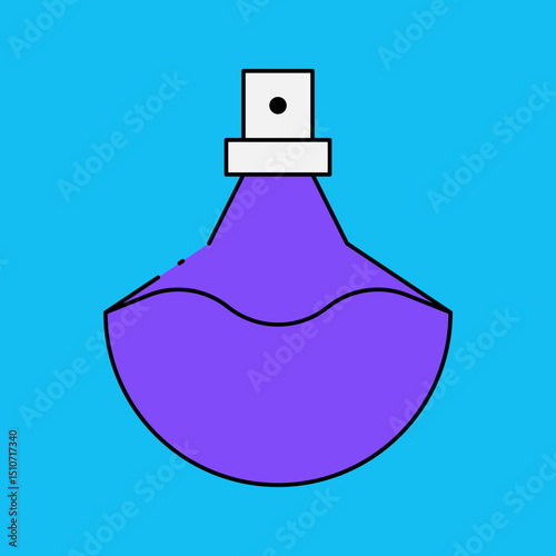 French perfume single icon vector illustration
