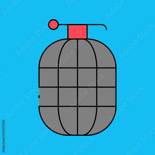 Grenade single icon vector illustration